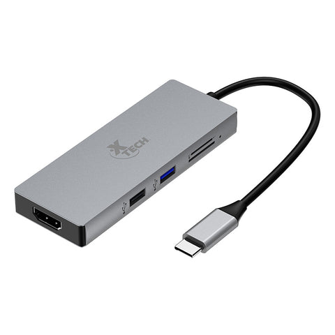 ADAPTADOR MULTIPUERTO XTECH USB-C 5-IN-1 XTC-564